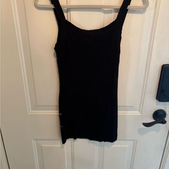 FANG Black Tank Top with Silver Floral Design - Picture 2 of 5